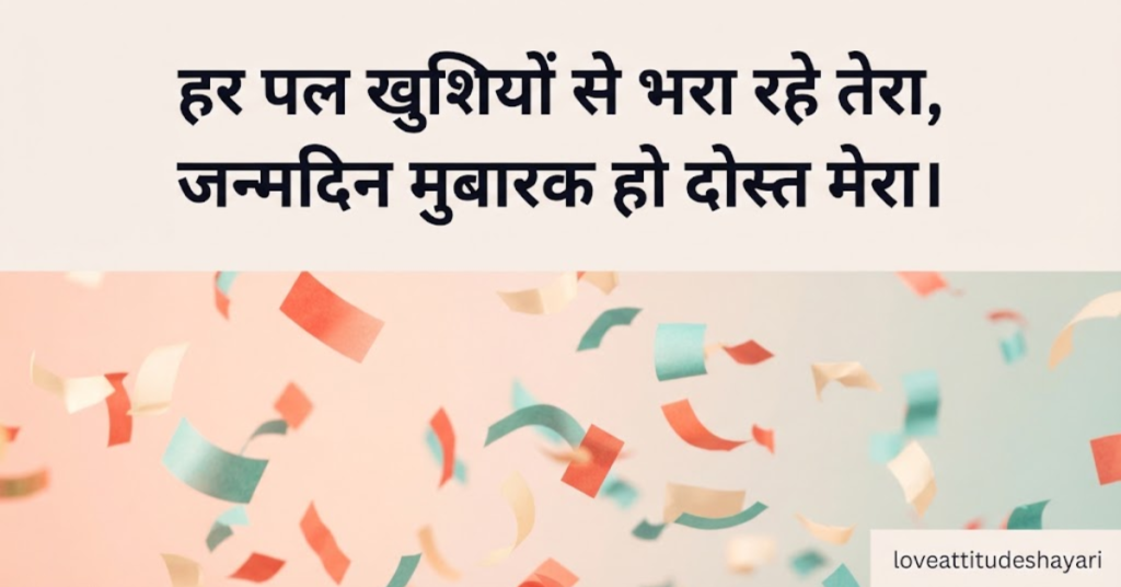 2 Line Birthday Shayari in Hindi