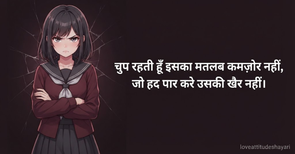 2 Line Gussa Female Attitude Shayari