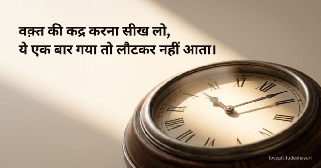2 Lines Waqt Shayari in Hindi