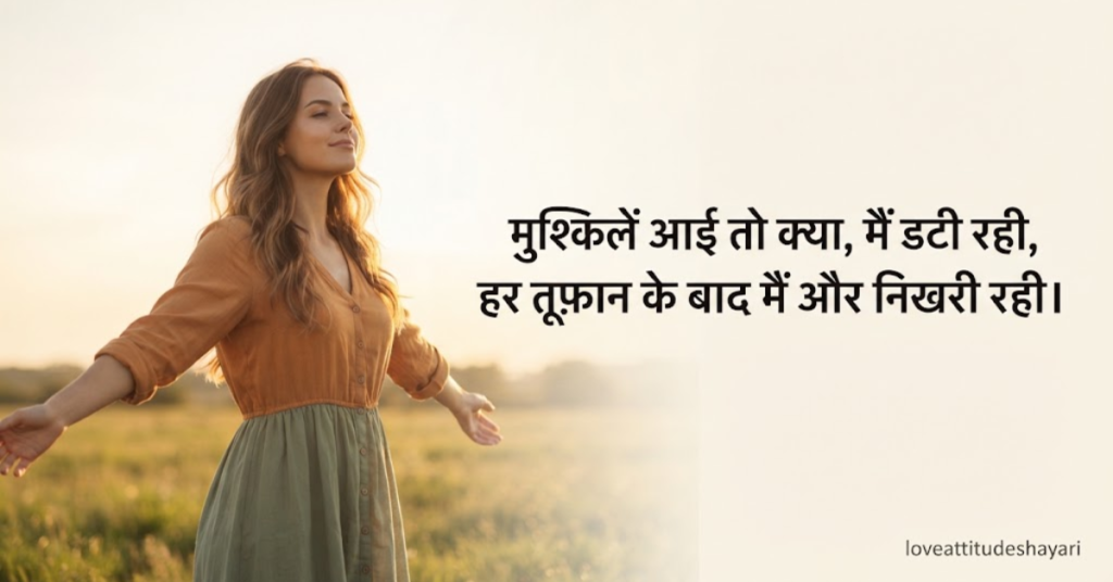 Positive Attitude Shayari for Girls