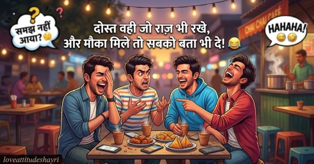 2 line funny shayari for best friend
