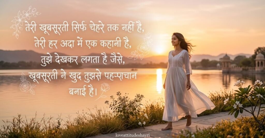 beautiful girl khubsurti ki tareef shayari 2