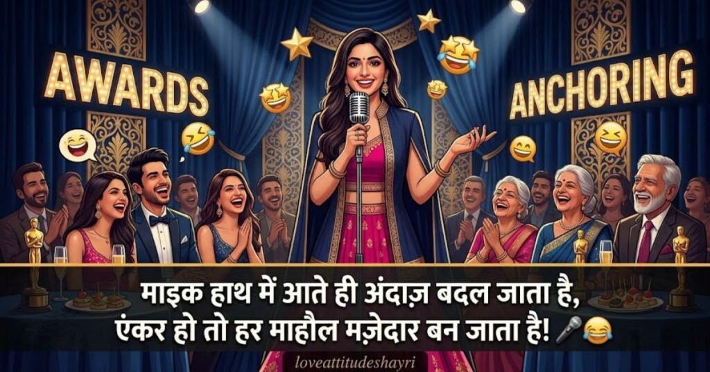 stage anchoring shayari
