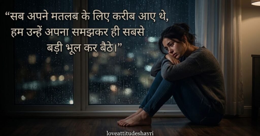 इमोशनल मतलबी दुनिया शायरी