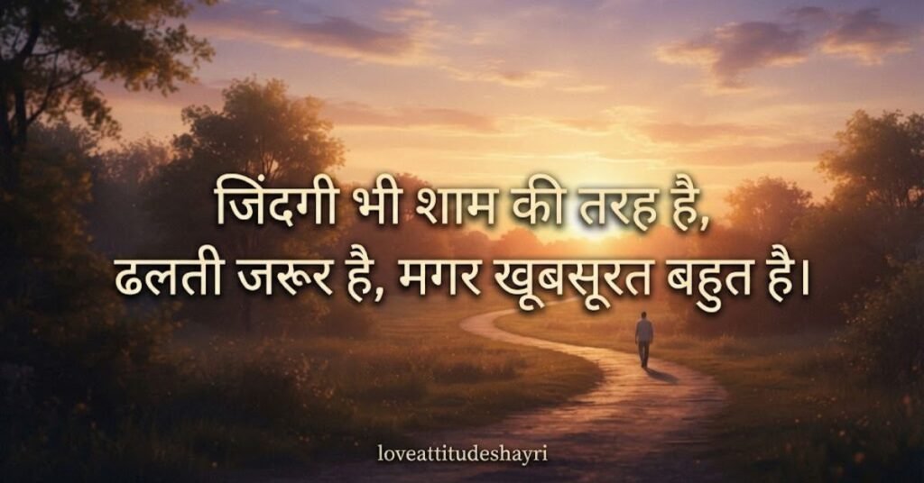 जिंदगी पर शाम की शायरी