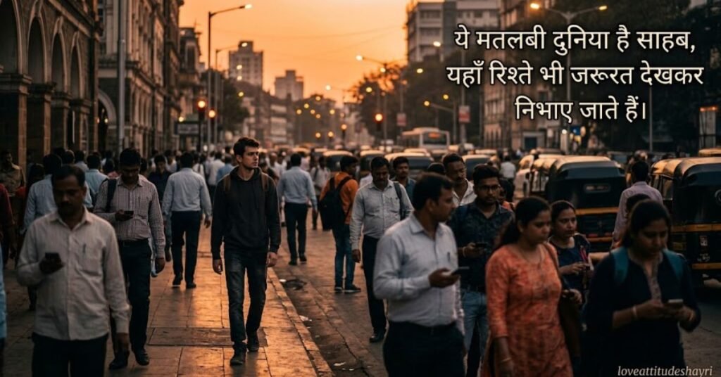 मतलबी दुनिया शायरी