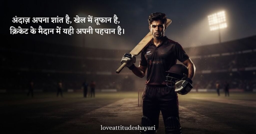 cricket attitude shayari