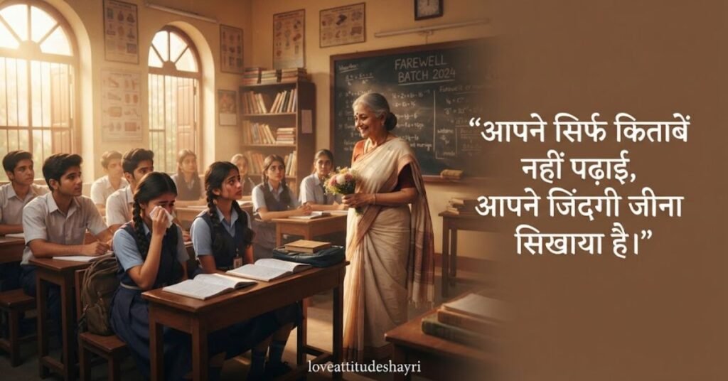 farewell shayari for teacher